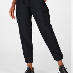 Fabletics high rise black Cargo active Pants